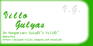 villo gulyas business card